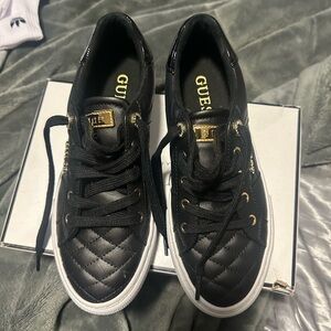 GUESS Black Quilted Sneakers